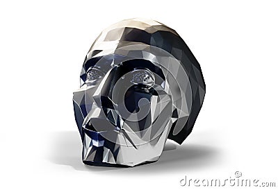 Abstract human head, 3d render, artificial intelligence concept Stock Photo