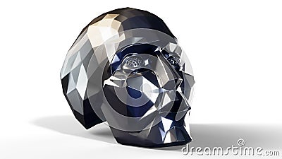 Abstract human head, 3d render, artificial intelligence concept Stock Photo