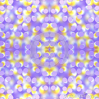 Abstract hypnotic digital illustration of a symmetrical pattern of a group of objects. Digital background. 3d rendering Cartoon Illustration