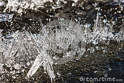 Abstract ice in spring Stock Photo