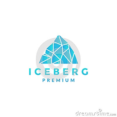 Abstract iceberg blue colorful logo symbol icon vector graphic design illustration idea creative Vector Illustration