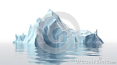 An abstract iceberg floating on a calm sea, most partly undersea. Stock Photo