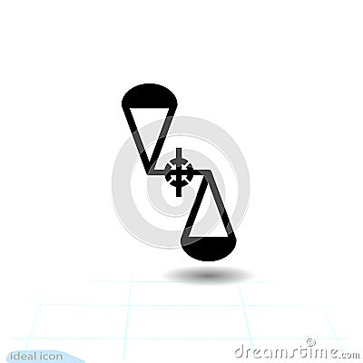 Abstract icon variable gravity. Science theoretical physics equations of general relativity, and science formulas. Zone - antigrav Vector Illustration