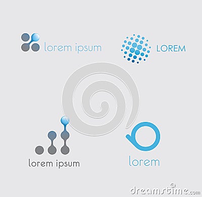 Abstract icons set Vector Illustration