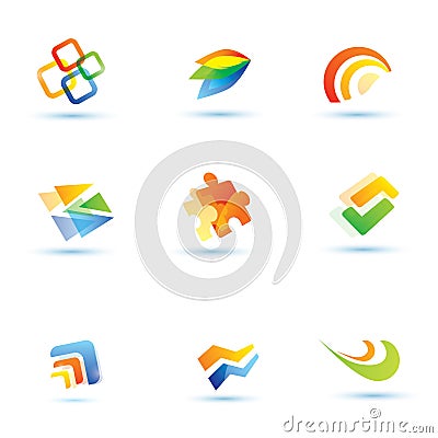 Abstract icons set Vector Illustration