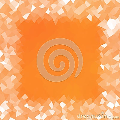 Abstract orange white geometric icy lowpoly background reminiscent winter cold atmosphere Vector Illustration