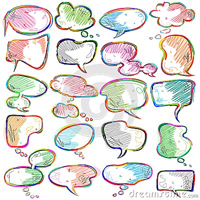 Abstract Idea and Chat Comic Bubble Vector Illustration