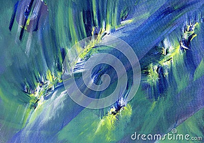 Abstract illustration background, blue waterfall Stock Photo