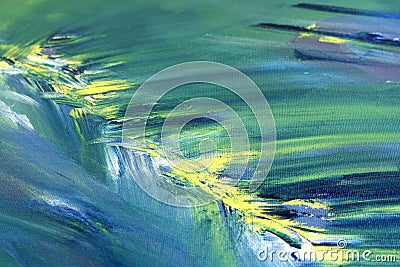 Abstract illustration background, blue waterfall Stock Photo