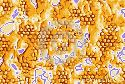 Abstract illustration of honeycomb and hexagon pattern designs for a background Cartoon Illustration