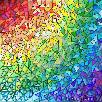 Abstract illustration in the style of stained glass , imitation colored glasses Vector Illustration