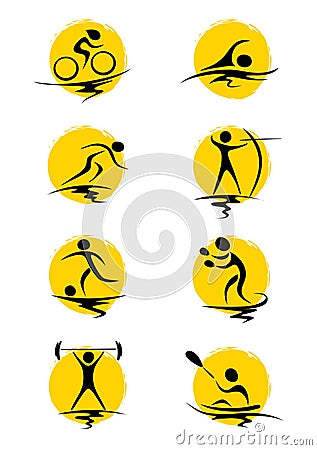 Abstract illustration - summer sports Vector Illustration