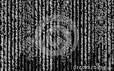 Abstract illustration. Vector streaming binary code background. Vector Illustration