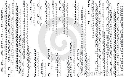 Abstract illustration. Vector streaming binary code background. Cartoon Illustration