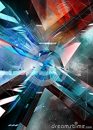 Abstract illustration. virtual background. Cartoon Illustration