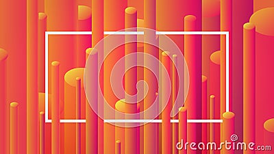 Abstract image background with geometric elements, vector cylinder pattern Vector Illustration