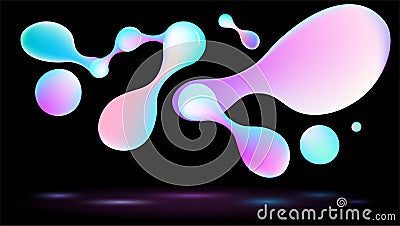 Abstract image of a balloon of different colors Vector Illustration