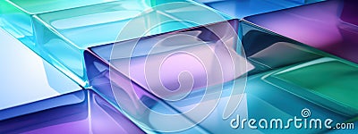 Abstract image of blue-violet glass surfaces Stock Photo