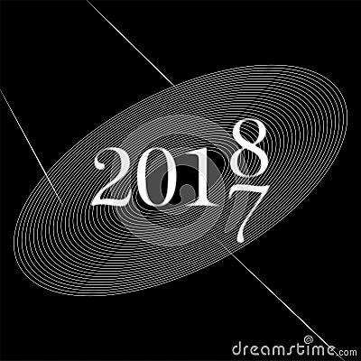 Abstract image of the change of year Vector Illustration