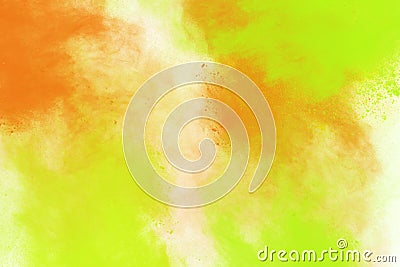 Abstract image of color powder in lemon yellow shades Cartoon Illustration