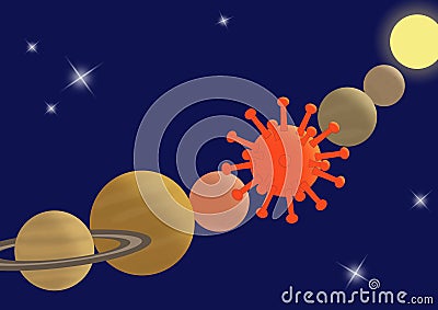 Abstract image of a coronavirus pandemic 2020 Stock Photo