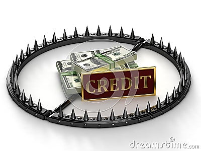 An abstract image of credit slavery. Stock Photo