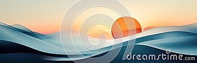 Simplicity in Minimalism: Abstract Image with Soft Colors, Geometric Shapes, and Negative Space for Editorial and Commer Stock Photo