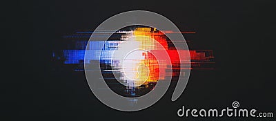 Digital Disruption: Fragmented Images and Pixelated Chaos Convey Malfunction and Error in Technological World Stock Photo
