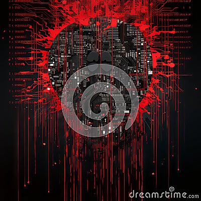 an abstract image of a heart with blood splattered on it Stock Photo