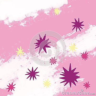 Abstract image with the image of stars, spots, colored background. Stock Photo