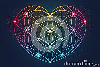 An abstract image of interconnected lines and shapes, representing the complex and ever-evolving nature of human relationships Stock Photo