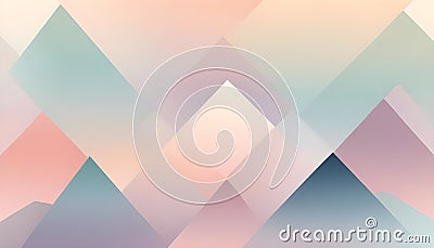 Abstract image of a mountain range with a soft, blurred, pastel color gradient. The mountains are stylized, with sharp Vector Illustration