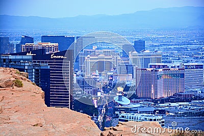 Abstract image with New York urban life, watching from a cliff Editorial Stock Photo