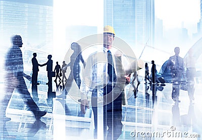 Abstract Image of Professional Busy People Stock Photo