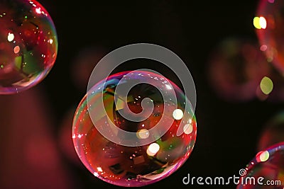 Abstract image of soap bubbles Stock Photo