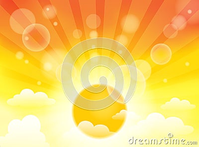 Abstract image with sunlight rays 4 Vector Illustration