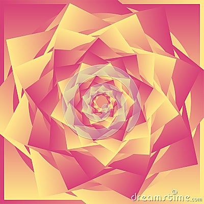 Abstract image , yellow red pattern rose. Vector Illustration