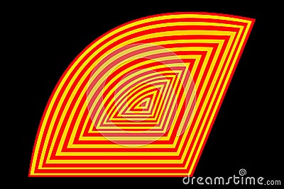 Abstract indeterminate shape with stripes Stock Photo