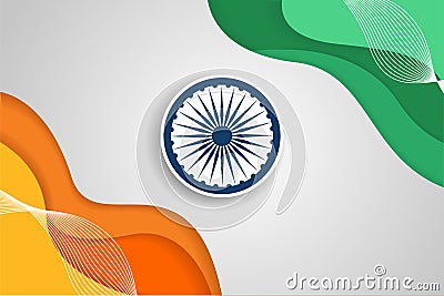 Abstract India Flag background vector Stock Photo