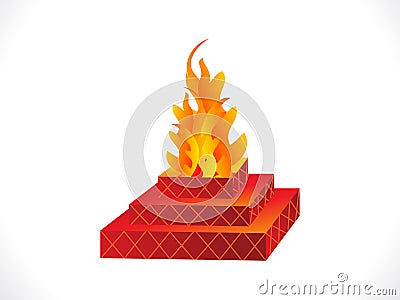 Abstract indian traditional havan Vector Illustration