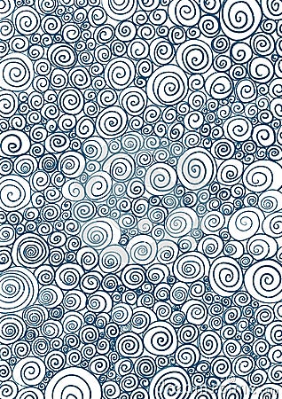 Abstract indigo blue spiral line background. Stock Photo