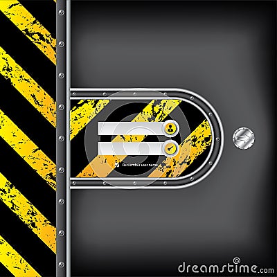 Abstract industrial login interface Vector Illustration