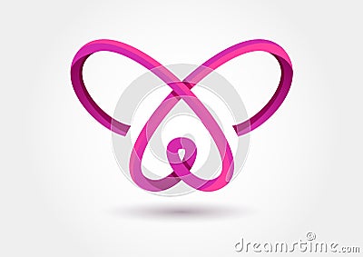 Abstract infinity butterfly symbol. Vector logo template. Design Vector Illustration