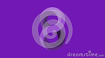 Abstract infinity symbol. Infinite sign icon in the shape form of an eight 8. Purple vector illustration Vector Illustration