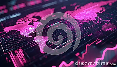 Abstract Infographic Global Consumption Trends Visualization with Circular Graphs and Colorful Gradients Modern Data Visualization Stock Photo