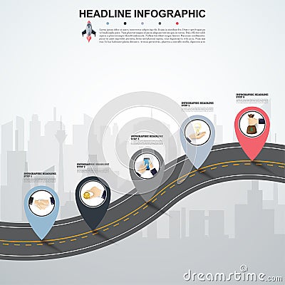 Abstract infographics number options template. Vector illustration. Can be used for workflow layout, diagram, business step Vector Illustration