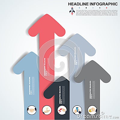 Abstract infographics number options template. Vector illustration. Can be used for workflow layout, diagram, business step Vector Illustration