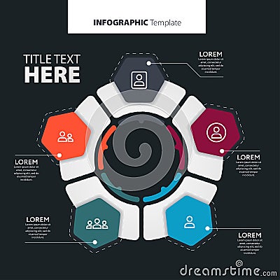 Abstract infographics number options template. Vector illustration. Can be used for workflow layout, diagram, business step option Cartoon Illustration