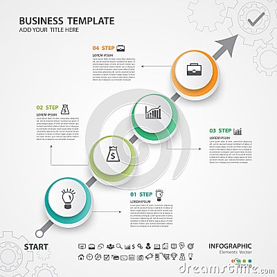 Abstract infographics number options template, Vector illustration, web graphic, presentation, diagram, Process chart, flyer Vector Illustration