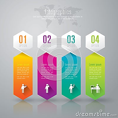 Abstract infographics template design. Vector Illustration